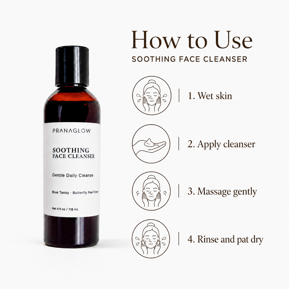 Soothing Face Cleanser - Gentle Daily Cleanse - PranaGlow