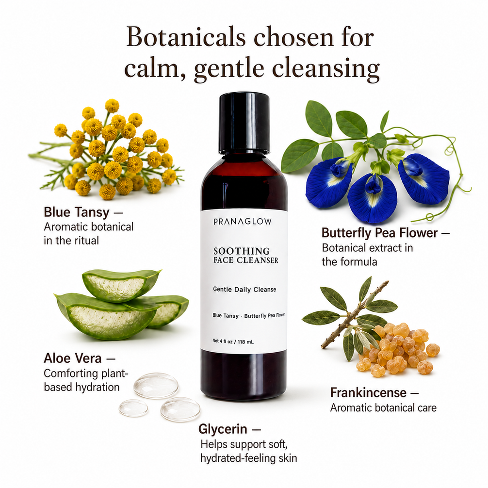 Soothing Face Cleanser - Gentle Daily Cleanse - PranaGlow