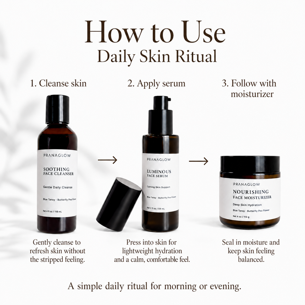 Daily Skin Ritual - Calm Skin Support - PranaGlow