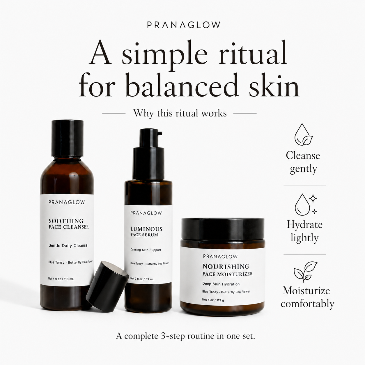 Daily Skin Ritual - Calm Skin Support - PranaGlow