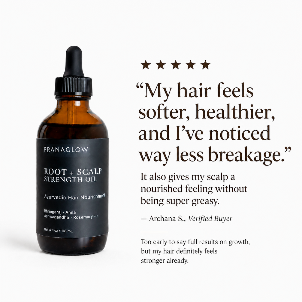 Root + Scalp Strength Oil - Ayurveda Hair Nourishment - testimonial