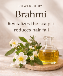 PranaGlow powered by Brahmi - it revitalizes the scalp and reduces hair fall.
