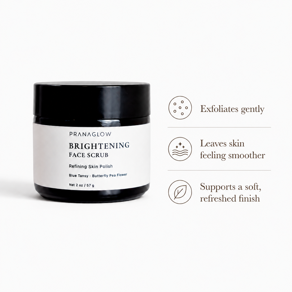 Brightening Face Scrub - Gentle Skin Polish - PranaGlow