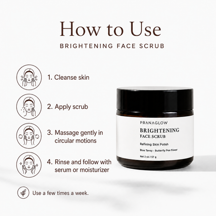 Brightening Face Scrub - Gentle Skin Polish - PranaGlow