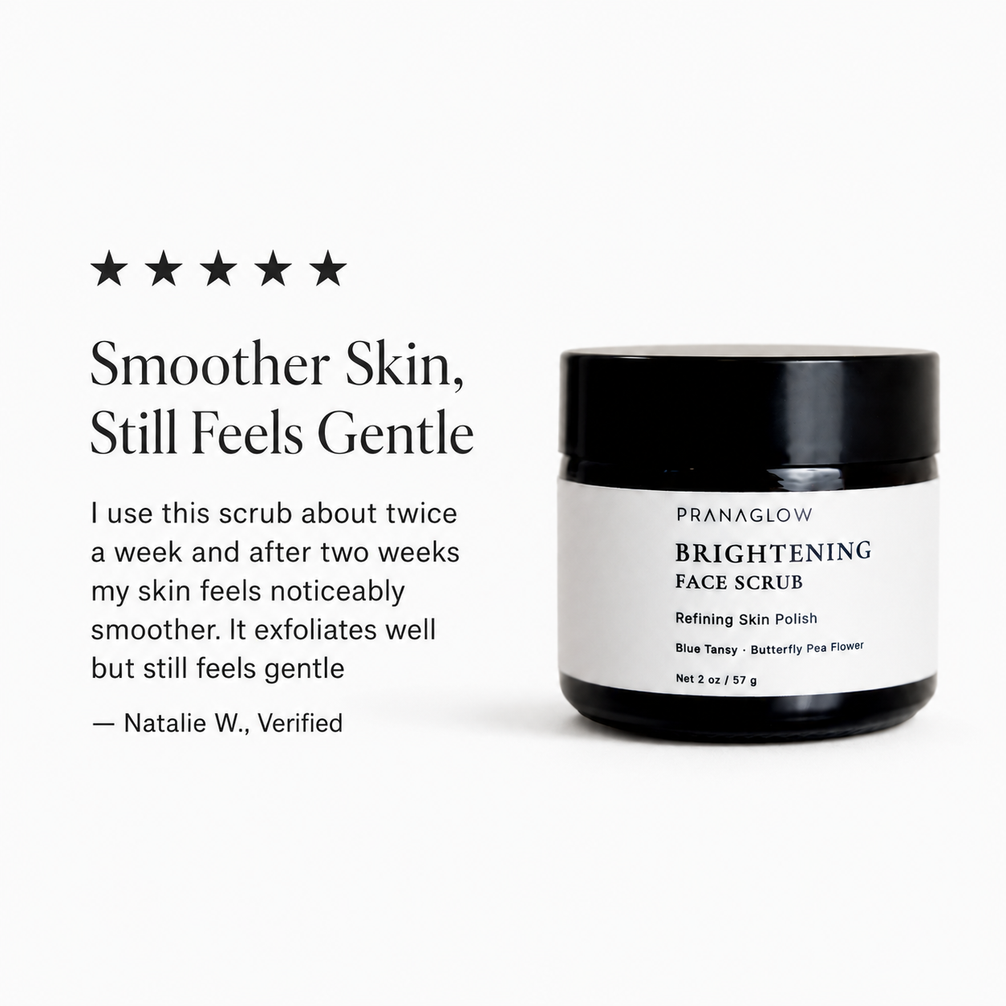Brightening Face Scrub - Gentle Skin Polish - PranaGlow