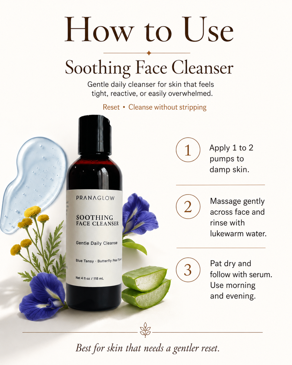 Soothing Face Cleanser - For reactive skin that needs a calmer daily reset